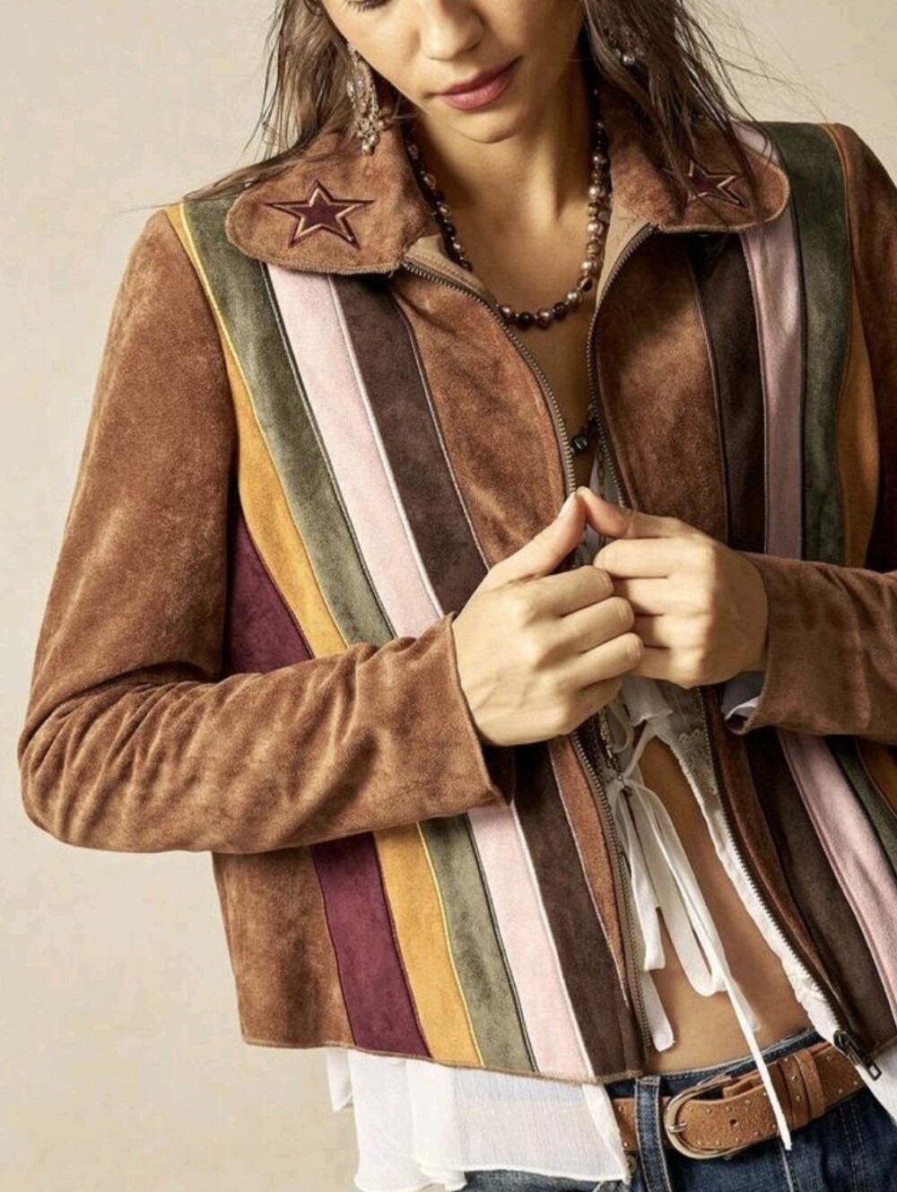 Embroidered Casual Woven Patchwork Women's Jacket Night Holiday All Shades - Picture 6 of 8